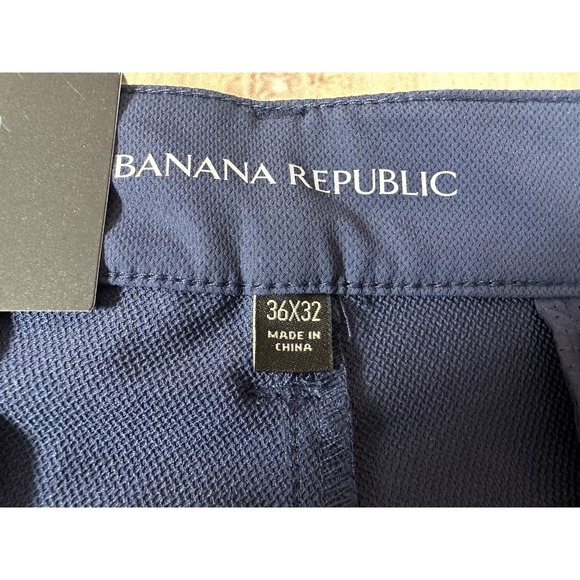 Banana Republic Men's Pants Navy Blue Flat Front 36 x 32 Lightweight NWT - Picture 7 of 13